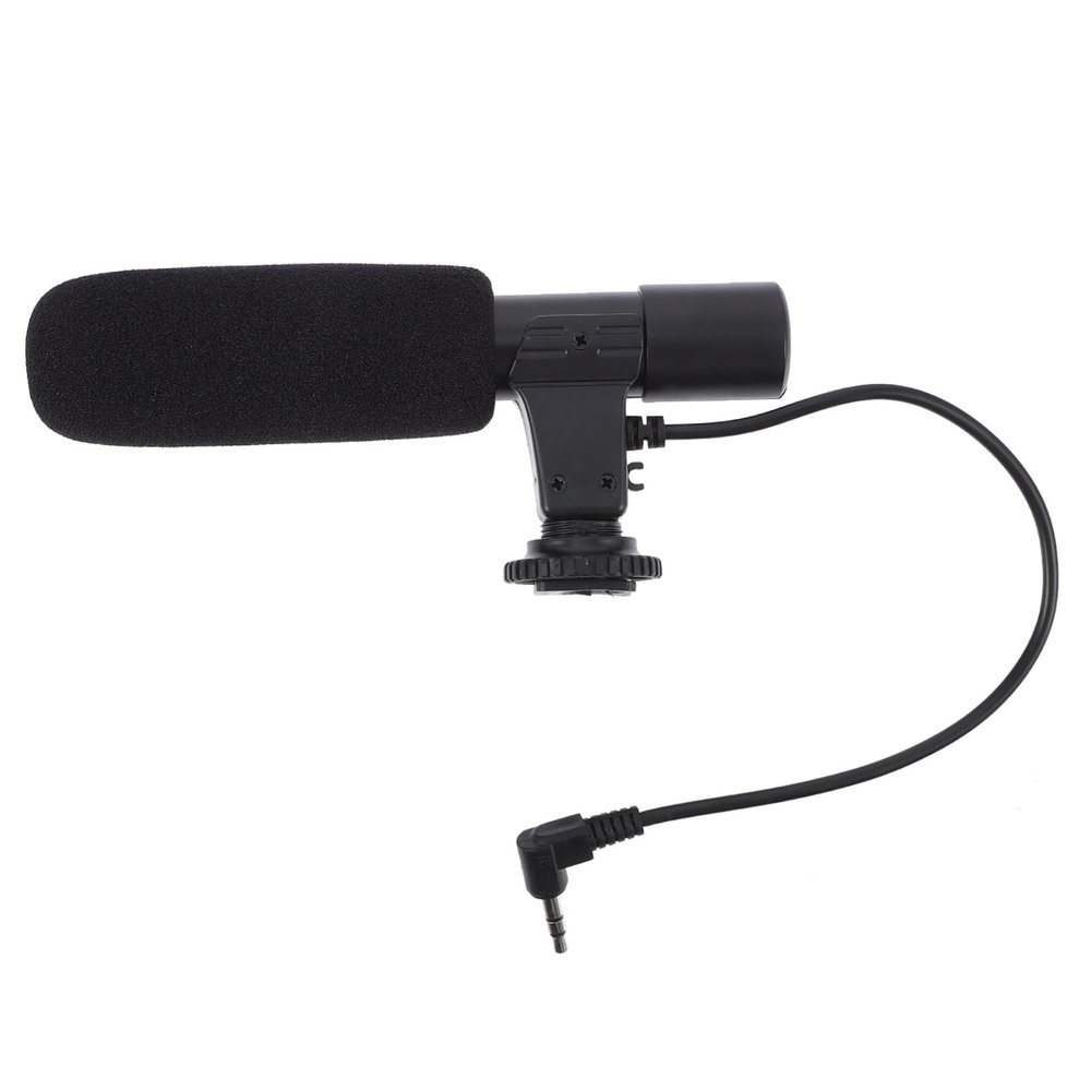 LABRIMP High-Sensitivity DSLR Camera Microphone with Stereo Plug Compact Condenser Recording Mic for Photography Interviews and Vlogging Easy Mount Design for Digital Cameras