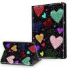 Case for 7" Kindle Paperwhite 12th Generation 2024 and Kindle Colorsoft, Multi-Angle Viewing Leather Smart Stand Back Cover with Auto Sleep Wake, Colorful Hearts view 1