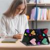 Case for 7" Kindle Paperwhite 12th Generation 2024 and Kindle Colorsoft, Multi-Angle Viewing Leather Smart Stand Back Cover with Auto Sleep Wake, Colorful Hearts view 3