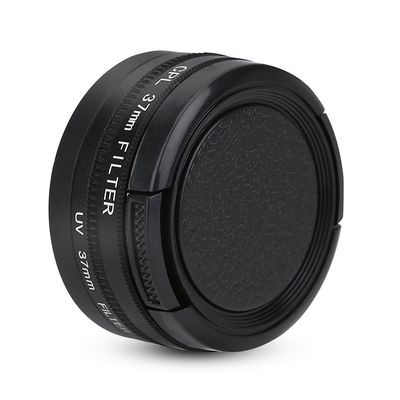 CPL 37mm Protective Lens for YI 4K Action Sports Camera, 2 in 1 Lens Kit, Quality Aluminum Alloy Frame with Glass Lens, for and Other 37mm Cameras