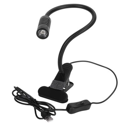 Spryflower Reading on, 360 Flexible Neck Lamp, USB Powered Clamp with Aluminum Alloy Base, Gooseneck for Bedside, Desk, Headboard, Warm for Night Reading