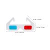 Angoily 200pcs 3D Eyeglasses Red and Blue Anaglyph Cardboard Glasses for Movies Theater Film Viewing Festival view 2