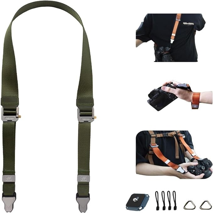 3-in-1 Camera Strap with Quick Release, Shoulder Strap for Camera, Wrist Strap & Bag Hanger, Multi-Function Carrying System with Fast Connect