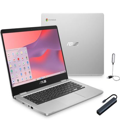 ASUS C424MA Chromebook 14'' FHD LCD Display for Business and Student, Intel Celeron N4020, 4GB RAM, 64GB eMMC, Chrome OS, Silver