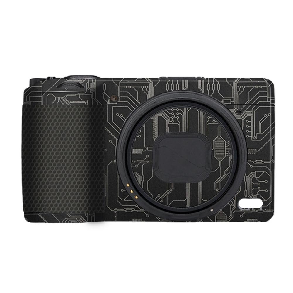Mebont Camera Decal Skin for RICOH GR IV 3M Material Sticker Waterproof Camera Protector(Circuit Gold)