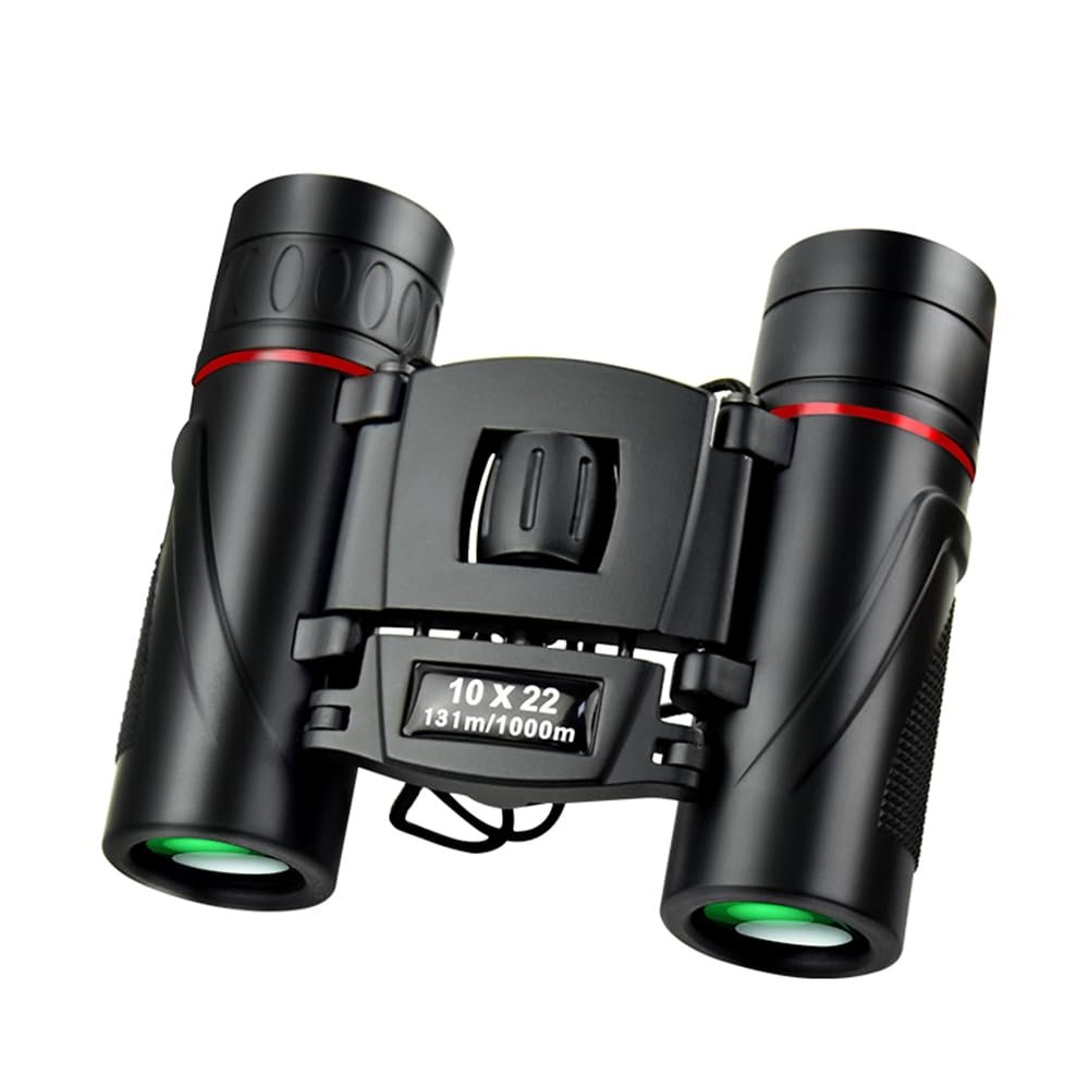10x22 Pocket-Sized Compact Binoculars, Large Eyepiece Telescope, High Translucency Prism, Large Field of View, Easy Focus, 113m-1000m Long Visual Range, 10 Times Zooming