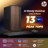 HP OmniDesk Desktop PC, Intel Core Ultra 7 265(>i9-12900K, 5.3 GHz), AI Ready Prebuilt Tower, Copilot, WiFi 6, Wireless Keyboard & Mouse, Windows 11 Pro, Dark Wood, Black(64GB DDR5 RAM | 1TB SSD) view 4