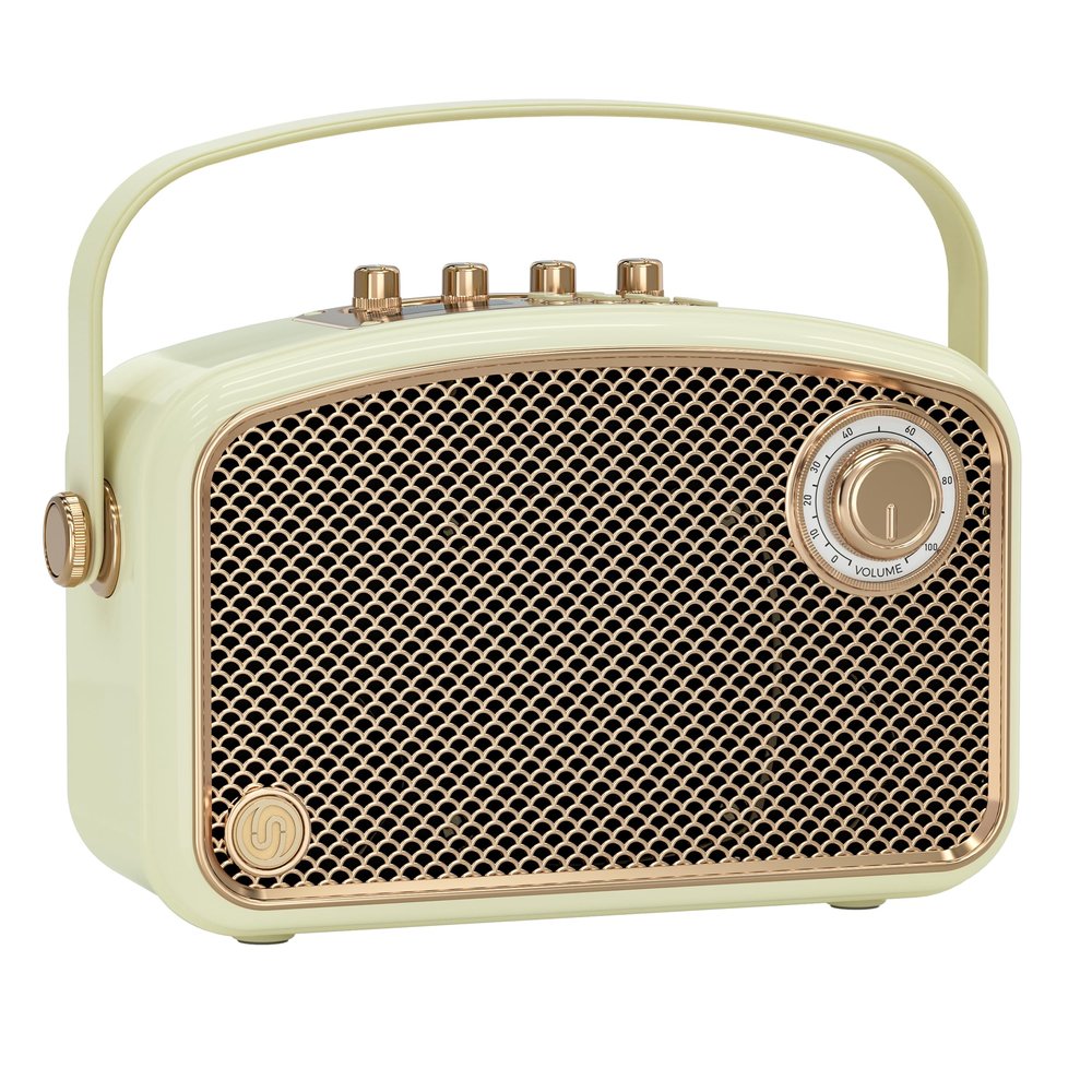 Bluetooth Speaker 120W Peak Powerful Retro Wireless Hi-Fi Loud Speakers with Deep Bass, Dual DSP Chips, Portable Boombox for Home Room Office Decor, Camping, Party, Festival Gifts, Christmas Events