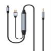 CERRXIAN Toslink Optical SPDIF to 3.5mm AUX Audio Adapter Cable 6 Ft, 24bit / 192KHz SPDIF Digital Fiber Optic to Analog Converter with USB - 6FT Power NOT AUX to Optical view 1