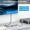 CERRXIAN Toslink Optical SPDIF to 3.5mm AUX Audio Adapter Cable 6 Ft, 24bit / 192KHz SPDIF Digital Fiber Optic to Analog Converter with USB - 6FT Power NOT AUX to Optical view 3