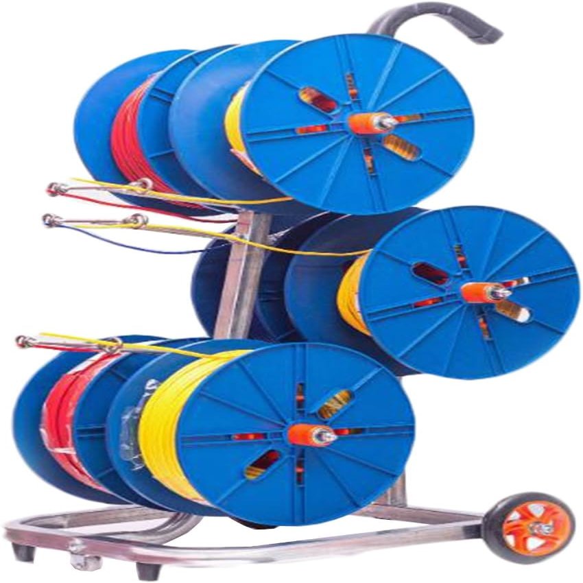 Cable Reel Dispenser Wire Reel Holder for Electrical Industrial Commercial Wire Cable Dispenser, Cold Rolled Steel Wire Spool Cart/Multi-Axis Spool Holder Dispenser with Wheels