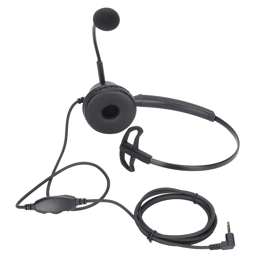 H600 25VA. Business Headset, Telephone Headset with Noise Cancelling Microphone, Volume Control, Lightweight Ergonomic for Call Center Agents
