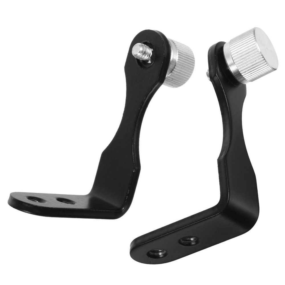 LABRIMP 2pcs Metal Binocular Telescope Tripod Adapter Quick Mount Holder Compatible with Single Double Telescopes Stable Support Black Silver