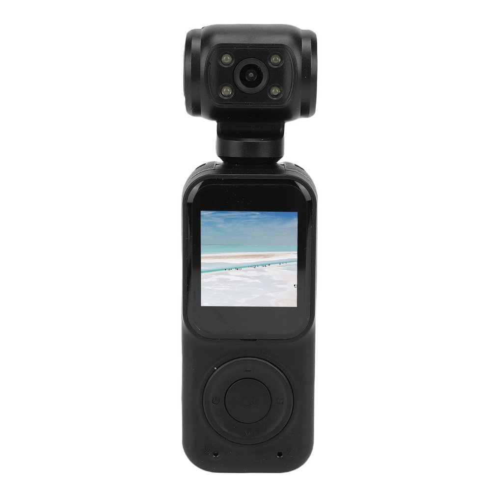 Bewinner 4K WiFi Action Camera with 180 Rotatable Lens, Handheld Camcorder with 1.5inch Screen & App Control, Water Proof Personal Camera for Motorcycle Cycling Outdoor Sports Vlog
