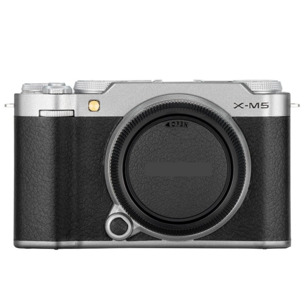 X-M5 Anti-Scratch Camera Sticker Coat Wrap Protective Film Body Protector Skin Cover for FujiFilm X-M5 XM5 (Transparent+Leather Black)