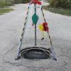 Emergency Rescue Tripod - Foldable Aluminum Alloy Tripod for Confined Spaces, 1800lbs Winch, Retractable Support Legs, Perfect for Sewage Tunnels & Emergency Operations view 1