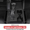 Console Silicone Storage Box for 2024 2025 Toyota Land Cruiser 250 1958 Prado LC250 J250 Center Cup Wireless Charging Pad Seat Seam Storage Box Interior Tuning Accessories (Black) 1 view 2