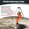 Foldable Aluminum Alloy Emergency Rescue Tripod, 1200lbs Load Capacity, Retractable Support Legs for Confined Spaces, Ideal for Sewage Tunnels & Rescue Operations view 3