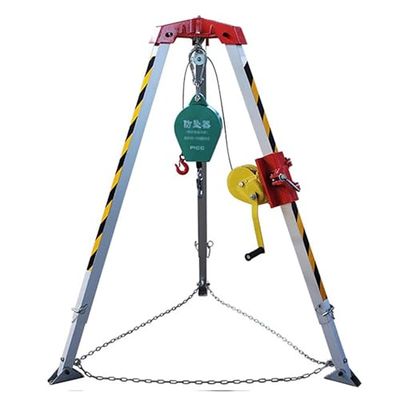 Emergency Rescue Tripod Kit - Adjustable Feet for Confined Space Rescue in Wells, Tunnels & Sewers - Essential Industrial Safety Equipment for Emergency Response & Recovery
