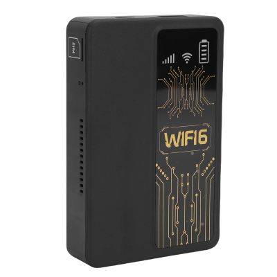 Wisoqu 4G LTE WiFi for Car, Mobile Hotspot with SIM Card Slot, WiFi6, 2.4GHz, 300Mbps, Up to 10 Devices, 10000mAh, for Europe Region, Travel, Home (Black)