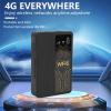 Wisoqu 4G LTE WiFi for Car, Mobile Hotspot with SIM Card Slot, WiFi6, 2.4GHz, 300Mbps, Up to 10 Devices, 10000mAh, for Europe Region, Travel, Home (Black) view 2