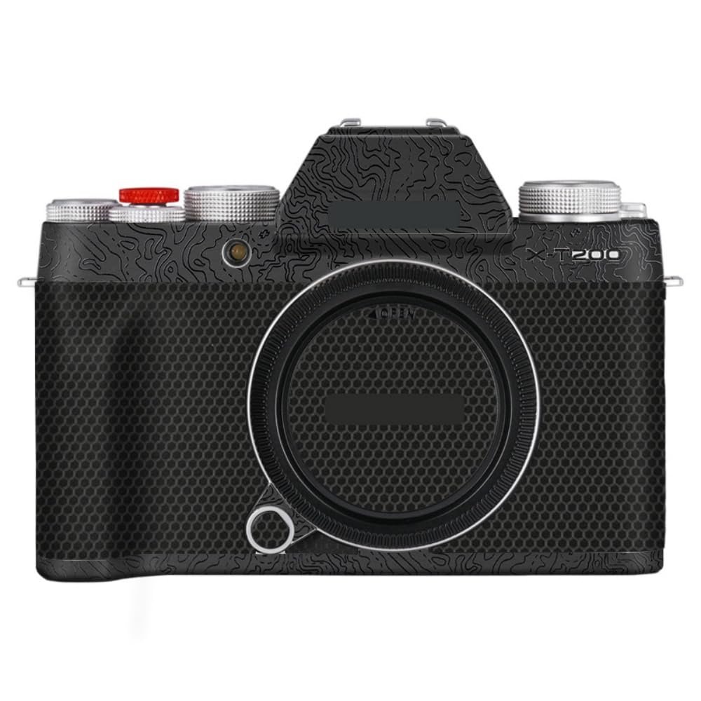 XT200 Anti-Scratch Vinyl Wrap Camera Skin for FujiFilm X-T200 Cartoon Film Photography Accessories Sticker(Contour Black)
