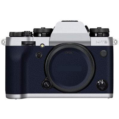 X-T3 Anti-Scratch Camera Cover Skin Sticker for FujiFilm X-T3 Camera Protector Film Skin Decals XT3 (Transparent+Leather Blue)