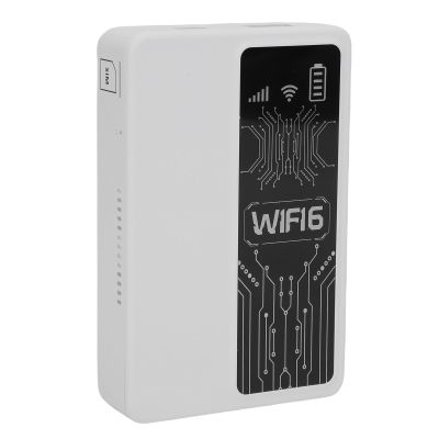 Wisoqu 4G LTE WiFi for Car, Mobile Hotspot with SIM Card Slot, WiFi6, 2.4GHz, 300Mbps, Up to 10 Devices, 10000mAh, for Europe Region, Travel, Home (White)