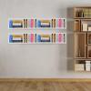 CD Racks, Floating Shelves for Wall, DVD Organizer Metal Shelf, 34 Inch Media Storage Rack, Video Games Book Storage Shelves, Wall Mounted Cube Storage Organizer Shelf, Bedroom Living Room (2, White) view 3