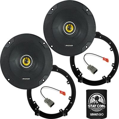 KICKER Speakers 6.5 inch for Honda Odyssey 2011-2022 Upgrade Kit - Pair of CS Series with Adapters and Harness, Coaxial 6 1/2 Car Audio Front or Rear Door Speaker CSC654, 46CSC654