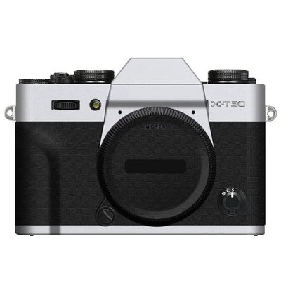 X-T30 X-T30II Anti-Scratch Camera Skin Wrap Sticker Vinyl Protective Film Protector Coat Decals for FujiFilm X-T30 Mark II XT30II (Transparent+Armor Fiber Black)