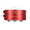 10~16mm Close up Extension Tube Set Multi Functional Metal Electronic Adapter Ring 10mm + 16mm Autofocus Adjustable Aperture Macro Extension Tube Set for Macro Photography Red view 2