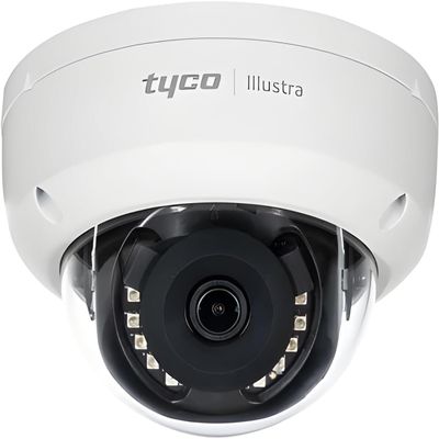 Exacq IES02-D10-OI04 Illustra Essentials 2MP MiniDome Network Camera, White, 1/2.8" CMOS Sensor, 2.8mm Lens, 1920 x 1080 Resolution, Up to 25m IR Distance, Outdoor, Clear, TDN w/IR, IP67, IK10