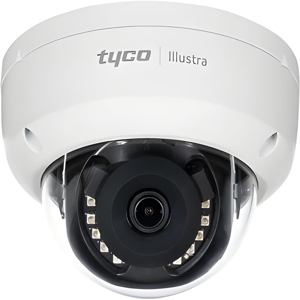 Exacq IES02-D10-OI04 Illustra Essentials 2MP MiniDome Network Camera, White, 1/2.8" CMOS Sensor, 2.8mm Lens, 1920 x 1080 Resolution, Up to 25m IR Distance, Outdoor, Clear, TDN w/IR, IP67, IK10