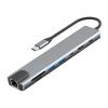 USB C Hub Ethernet HDMI Adapter, 8 in 1 Docking Station with 4K HDMI, RJ45 view 1