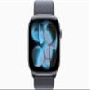 Apple Watch Series 11 [GPS, 46mm] Space Gray Aluminum Case with Anchor Blue Sport Loop Band, One Size (Renewed) view 2