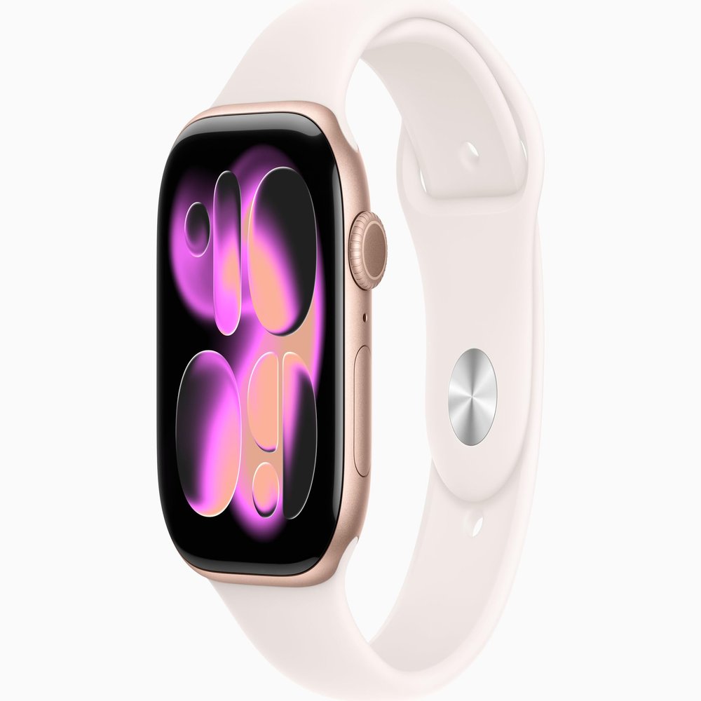 Apple Watch Series 11 [GPS, 46mm] Rose Gold Aluminum Case with Light Blush Sport Band, M/L (Renewed)