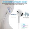 2 Pack Wired Earbuds for iPhone In-Ear Headphones 3.5mm Jack Earphones Noise Isolating Headset With Microphone Lightweight Wired for iPod for iPad Android MP3 Tablets Laptops and More device -White view 2