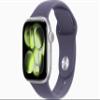 Apple Watch Series 11 [GPS, 42mm] Silver Aluminum Case with Purple Fog Sport Band, S/M (Renewed) view 1