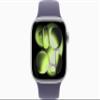 Apple Watch Series 11 [GPS, 42mm] Silver Aluminum Case with Purple Fog Sport Band, S/M (Renewed) view 2