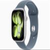 Apple Watch Series 11 [GPS, 46mm] Silver Aluminum Case with Anchor Blue Sport Band, S/M (Renewed) view 1