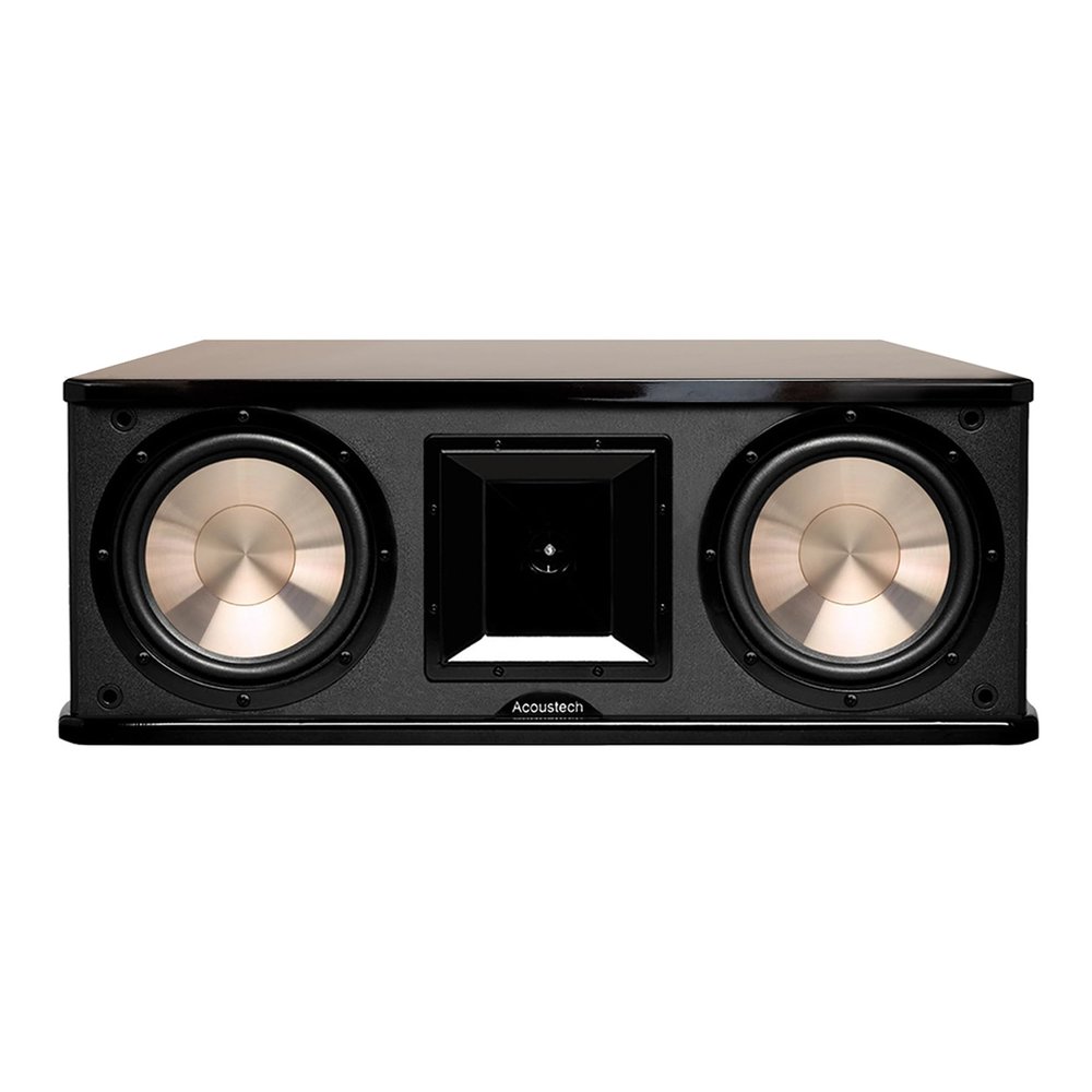 Acoustech BIC America PL-28II 225W 2-Way Slim 8 Center Channel Speaker with Horn Tweeter & Wall Mount - Black
