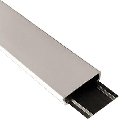 Aluminum Alloy Cable Floor Strip Cord Protector,Self-Adhesive Cable Management Raceway(Silver,150x3.5x1.2 cm)
