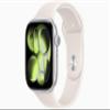 Apple Watch Series 11 [GPS, 46mm] Silver Aluminum Case with Starlight Sport Band, S/M (Renewed) view 1