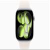 Apple Watch Series 11 [GPS, 46mm] Silver Aluminum Case with Starlight Sport Band, S/M (Renewed) view 2