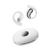Wireless Open Ear Bluetooth Headphones, Black, Outside Ear Hanging Design with Charging Base, Over-Ear Style Earbuds Air Conduction Sound Open Wearing Ear-Hook TWS Earbuds (White/Silver) view 1