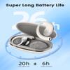 Wireless Open Ear Bluetooth Headphones, Black, Outside Ear Hanging Design with Charging Base, Over-Ear Style Earbuds Air Conduction Sound Open Wearing Ear-Hook TWS Earbuds (White/Silver) view 4
