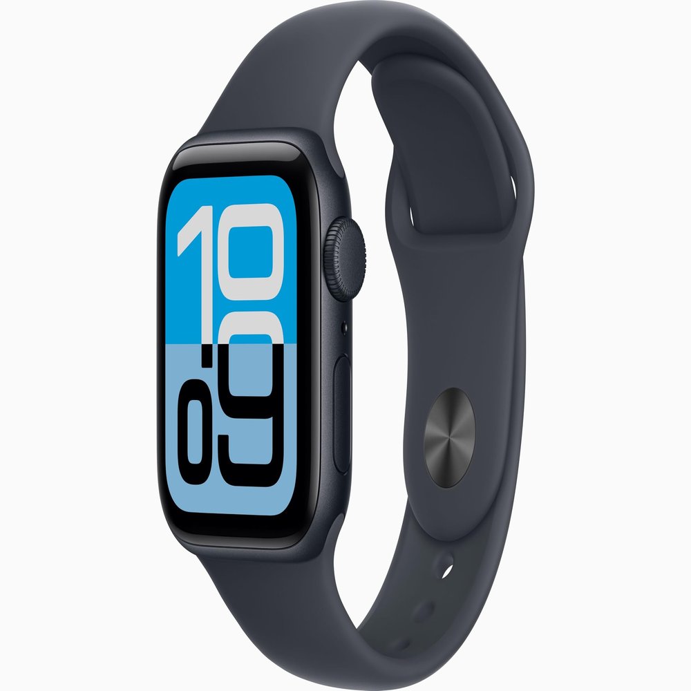 Apple Watch SE 3 [GPS, 40mm] Midnight Aluminum Case with Black Sport Band, M/L (Renewed)