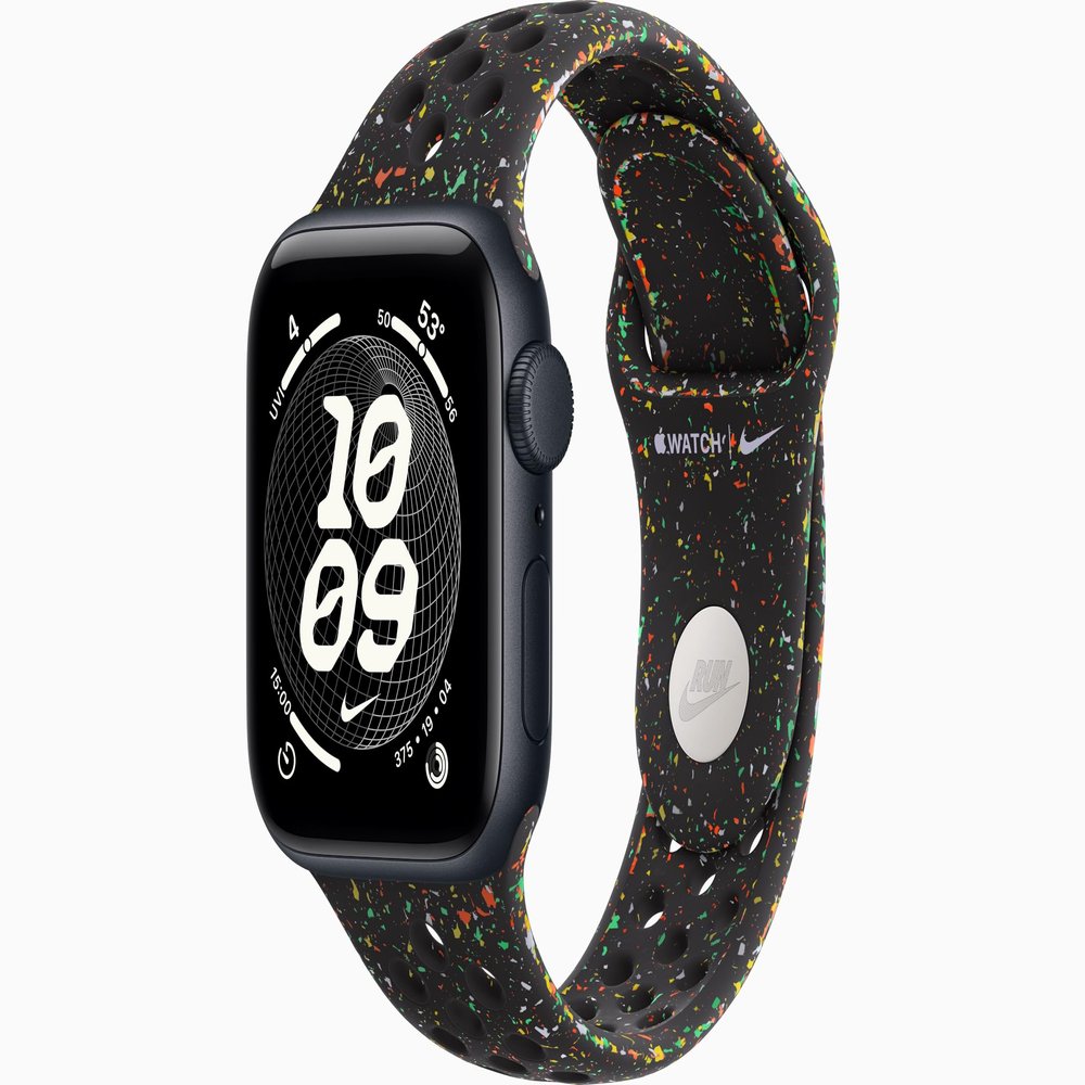 Apple Watch SE 3 [GPS + Cellular, 40mm] Midnight Aluminum Case with Midnight Black Nike Sport Band, S/M (Renewed)