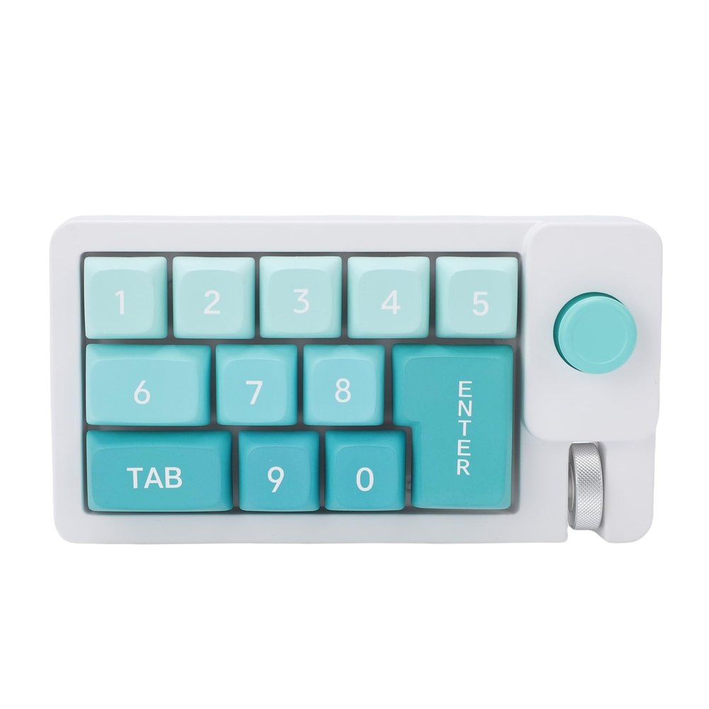 GOWENIC Mechanical Number Pad, 12 Programmable Buttons, 12 RGB LED Backlights, Anti Key Conflict dDesign, Customizable Hot Swap Buttons (Green)